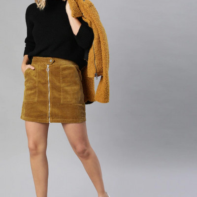 Pure Cotton Brown Skirt