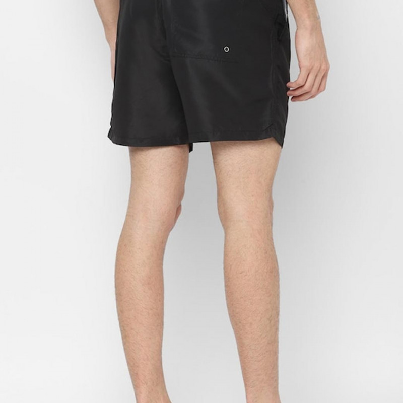 Men Navy Blue Solid Swim Shorts